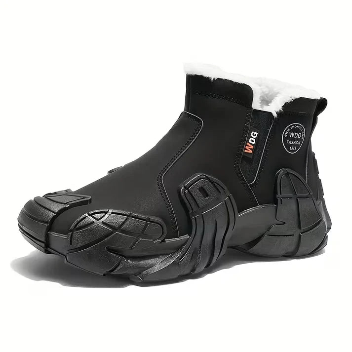 Men's Waterproof Mid-Top Hiking Boots – Black